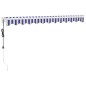 vidaXL Elektrische Markise mit Kurbel Blau und Weiß 3,5x2,5 m vidaXL Elektrische Markise mit Kurbel Blau und Weiß 3,5x2,5 m