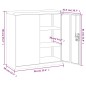 vidaXL Aktenschrank Weiß 90x40x90 cm Stahl vidaXL Aktenschrank Weiß 90x40x90 cm Stahl