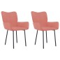 Esszimmerstühle 2 Stk. Rosa Samt Esszimmerstühle 2 Stk. Rosa Samt