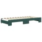 vidaXL Tagesbett Ausziehbar mit Matratzen Dunkelgrün 90x200 cm Samt vidaXL Tagesbett Ausziehbar mit Matratzen Dunkelgrün 90x200 cm Samt