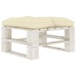 vidaXL 4-tlg. Garten-Lounge-Set Paletten mit Cremeweißen Kissen Holz vidaXL 4-tlg. Garten-Lounge-Set Paletten mit Cremeweißen Kissen Holz