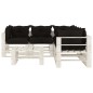 vidaXL 6-tlg. Garten-Lounge-Set Paletten mit Kissen in Schwarz Holz vidaXL 6-tlg. Garten-Lounge-Set Paletten mit Kissen in Schwarz Holz