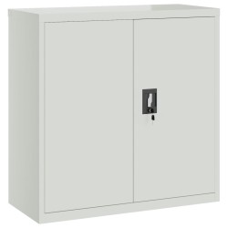 vidaXL Aktenschrank mit 2 Türen Grau 90 cm Stahl