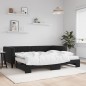 vidaXL Tagesbett Ausziehbar mit Matratzen Schwarz 90x200 cm Samt vidaXL Tagesbett Ausziehbar mit Matratzen Schwarz 90x200 cm Samt