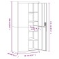 vidaXL Aktenschrank Schwarz 90x40x180 cm Stahl vidaXL Aktenschrank Schwarz 90x40x180 cm Stahl