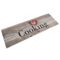vidaXL Küchenteppich Waschbar Cooking Grau 60x180 cm Samt vidaXL Küchenteppich Waschbar Cooking Grau 60x180 cm Samt