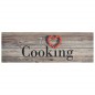 vidaXL Küchenteppich Waschbar Cooking Grau 60x180 cm Samt vidaXL Küchenteppich Waschbar Cooking Grau 60x180 cm Samt
