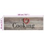 vidaXL Küchenteppich Waschbar Cooking Grau 60x180 cm Samt vidaXL Küchenteppich Waschbar Cooking Grau 60x180 cm Samt