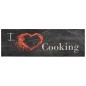 vidaXL Küchenteppich Waschbar Cooking Schwarz 60x180 cm Samt vidaXL Küchenteppich Waschbar Cooking Schwarz 60x180 cm Samt