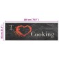vidaXL Küchenteppich Waschbar Cooking Schwarz 60x180 cm Samt vidaXL Küchenteppich Waschbar Cooking Schwarz 60x180 cm Samt
