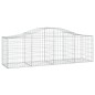 vidaXL Gabione mit Hochbogen 200x50x60/80 cm Verzinktes Eisen vidaXL Gabione mit Hochbogen 200x50x60/80 cm Verzinktes Eisen