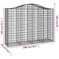 vidaXL Gabione mit Hochbogen 200x50x140/160 cm Verzinktes Eisen vidaXL Gabione mit Hochbogen 200x50x140/160 cm Verzinktes Eisen