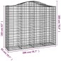 vidaXL Gabione mit Hochbogen 200x50x160/180 cm Verzinktes Eisen vidaXL Gabione mit Hochbogen 200x50x160/180 cm Verzinktes Eisen