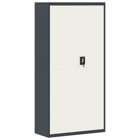 vidaXL Aktenschrank Anthrazit und Weiß 90x40x180 cm Stahl