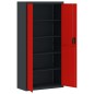 vidaXL Aktenschrank Anthrazit und Rot 90x40x180 cm Stahl vidaXL Aktenschrank Anthrazit und Rot 90x40x180 cm Stahl