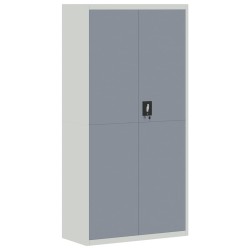 vidaXL Aktenschrank Hellgrau und Dunkelgrau 90x40x180 cm Stahl