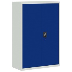 vidaXL Büroschrank Metall 90x40x140 cm Grau und Blau