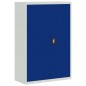 vidaXL Büroschrank Metall 90x40x140 cm Grau und Blau vidaXL Büroschrank Metall 90x40x140 cm Grau und Blau