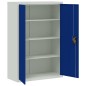 vidaXL Büroschrank Metall 90x40x140 cm Grau und Blau vidaXL Büroschrank Metall 90x40x140 cm Grau und Blau
