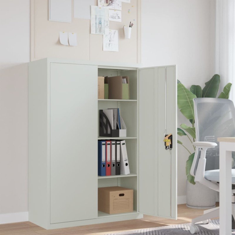 vidaXL Aktenschrank 90×40×140 cm Stahl Grau vidaXL Aktenschrank 90×40×140 cm Stahl Grau
