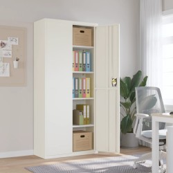 vidaXL Aktenschrank Weiß 90x40x200 cm Stahl