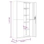 vidaXL Aktenschrank Weiß 90x40x200 cm Stahl vidaXL Aktenschrank Weiß 90x40x200 cm Stahl