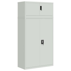 vidaXL Aktenschrank Hellgrau 90x40x180 cm Stahl