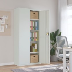 vidaXL Aktenschrank Hellgrau 90x40x200 cm Stahl
