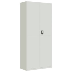 vidaXL Aktenschrank Hellgrau 90x40x200 cm Stahl