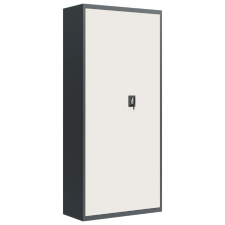 vidaXL Aktenschrank Anthrazit und Weiß 90x40x200 cm Stahl