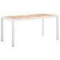 vidaXL 7-tlg. Garten-Essgruppe Poly Rattan Weiß vidaXL 7-tlg. Garten-Essgruppe Poly Rattan Weiß
