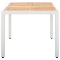vidaXL 7-tlg. Garten-Essgruppe Poly Rattan Weiß vidaXL 7-tlg. Garten-Essgruppe Poly Rattan Weiß