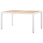 vidaXL 7-tlg. Garten-Essgruppe Poly Rattan Weiß vidaXL 7-tlg. Garten-Essgruppe Poly Rattan Weiß