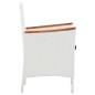vidaXL 7-tlg. Garten-Essgruppe Poly Rattan Weiß vidaXL 7-tlg. Garten-Essgruppe Poly Rattan Weiß