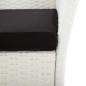 vidaXL 7-tlg. Garten-Essgruppe Poly Rattan Weiß vidaXL 7-tlg. Garten-Essgruppe Poly Rattan Weiß