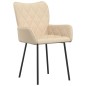 Esszimmerstühle 2 Stk. Creme Stoff Esszimmerstühle 2 Stk. Creme Stoff