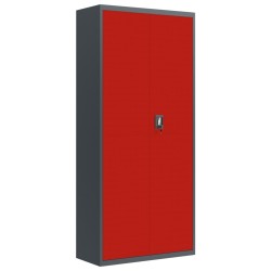 vidaXL Aktenschrank Anthrazit und Rot 90x40x200 cm Stahl