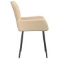 Esszimmerstühle 2 Stk. Creme Stoff Esszimmerstühle 2 Stk. Creme Stoff