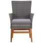 vidaXL 7-tlg. Garten-Essgruppe Poly Rattan Akazienholz Grau vidaXL 7-tlg. Garten-Essgruppe Poly Rattan Akazienholz Grau