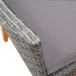 vidaXL 7-tlg. Garten-Essgruppe Poly Rattan Akazienholz Grau vidaXL 7-tlg. Garten-Essgruppe Poly Rattan Akazienholz Grau