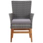 vidaXL 9-tlg. Garten-Essgruppe Poly Rattan und Akazienholz Grau vidaXL 9-tlg. Garten-Essgruppe Poly Rattan und Akazienholz Grau