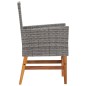 vidaXL 9-tlg. Garten-Essgruppe Poly Rattan und Akazienholz Grau vidaXL 9-tlg. Garten-Essgruppe Poly Rattan und Akazienholz Grau