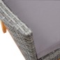 vidaXL 9-tlg. Garten-Essgruppe Poly Rattan und Akazienholz Grau vidaXL 9-tlg. Garten-Essgruppe Poly Rattan und Akazienholz Grau