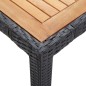 vidaXL 5-tlg. Garten-Essgruppe mit Auflagen Poly Rattan Schwarz vidaXL 5-tlg. Garten-Essgruppe mit Auflagen Poly Rattan Schwarz