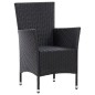 vidaXL 5-tlg. Garten-Essgruppe mit Auflagen Poly Rattan Schwarz vidaXL 5-tlg. Garten-Essgruppe mit Auflagen Poly Rattan Schwarz