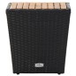 vidaXL Beistelltisch Schwarz 41,5×41,5×43 cm Poly Rattan & Massivholz vidaXL Beistelltisch Schwarz 41,5×41,5×43 cm Poly Rattan & Massivholz