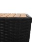 vidaXL Beistelltisch Schwarz 41,5×41,5×43 cm Poly Rattan & Massivholz vidaXL Beistelltisch Schwarz 41,5×41,5×43 cm Poly Rattan & Massivholz