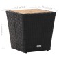 vidaXL Beistelltisch Schwarz 41,5×41,5×43 cm Poly Rattan & Massivholz vidaXL Beistelltisch Schwarz 41,5×41,5×43 cm Poly Rattan & Massivholz