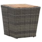 vidaXL Beistelltisch Grau 41,5×41,5×43 cm Poly Rattan & Massivholz vidaXL Beistelltisch Grau 41,5×41,5×43 cm Poly Rattan & Massivholz