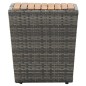 vidaXL Beistelltisch Grau 41,5×41,5×43 cm Poly Rattan & Massivholz vidaXL Beistelltisch Grau 41,5×41,5×43 cm Poly Rattan & Massivholz